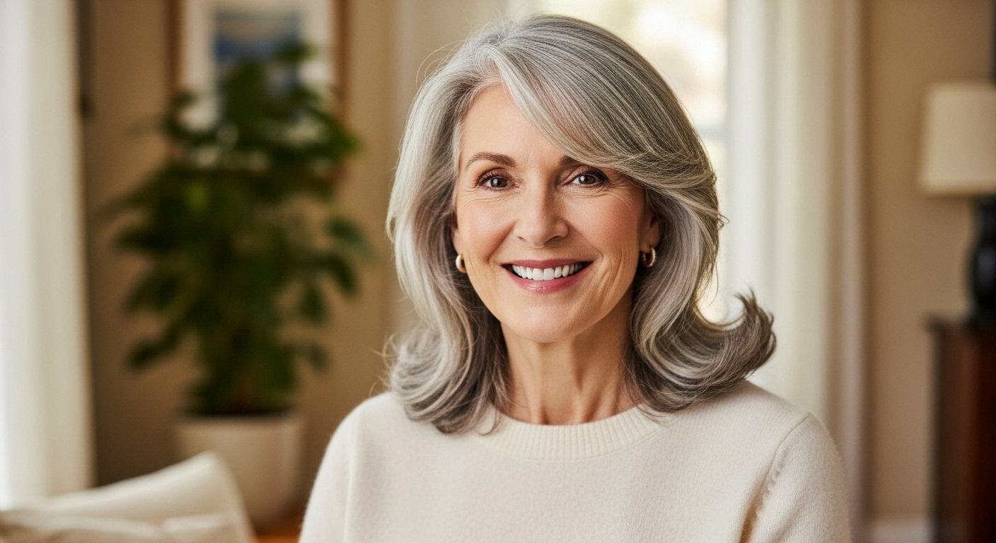 15 Flattering Curtain Bangs for Women over 70